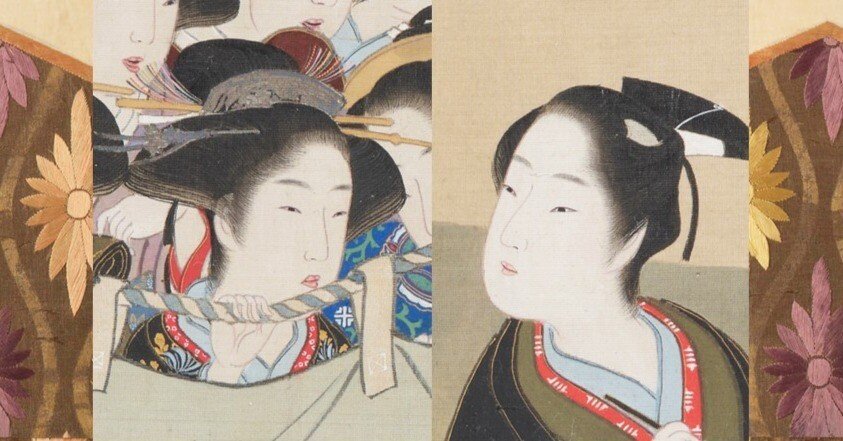 熟覧】勝川春章「桜下詠歌の図」作品と表装｜太田記念美術館