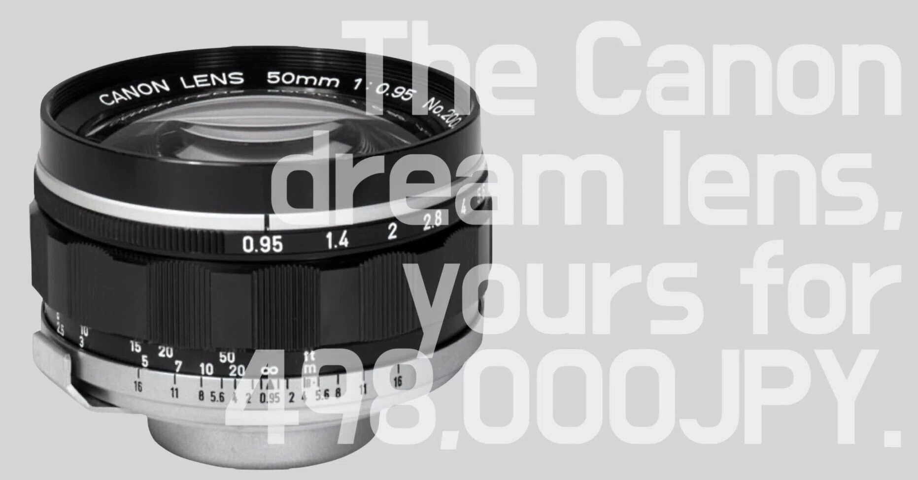 キヤノン 50mm F0.95 ドリームレンズ 中古 楽天市場】キヤノン Canon 50mm F0.95 ドリームレンズ レンジ