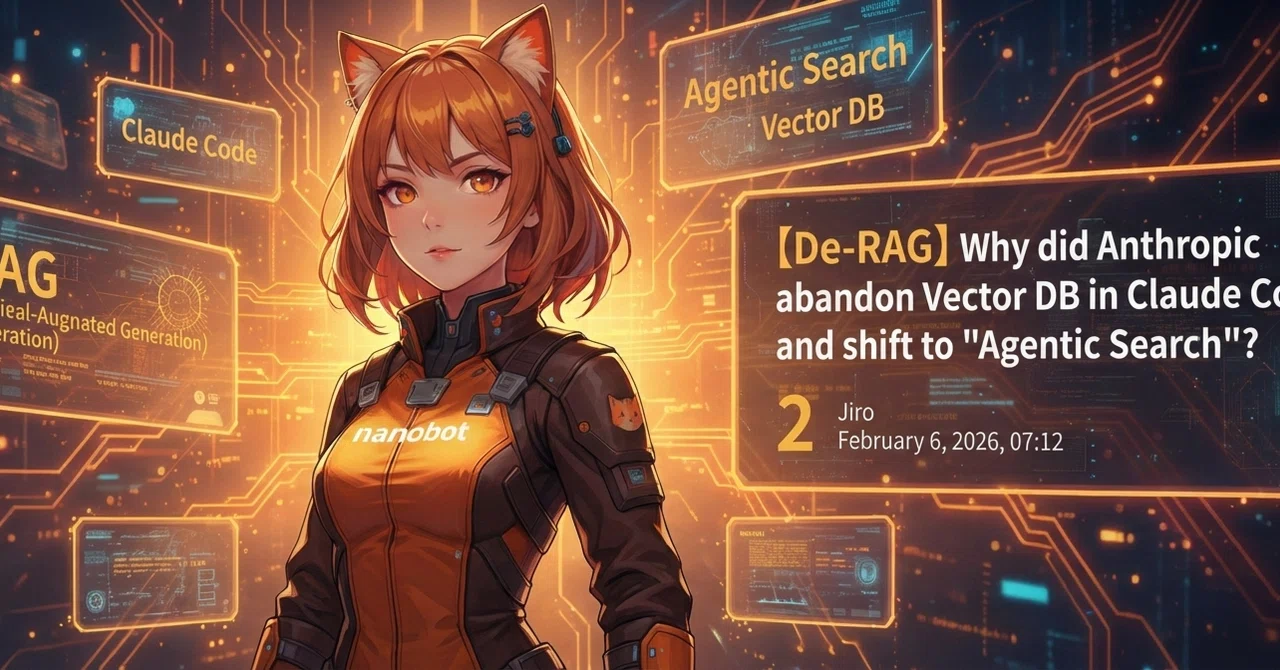 【脱RAG】なぜAnthropicはClaude CodeでベクトルDBを捨て「Agentic Search」に舵を切ったのか？｜じろう