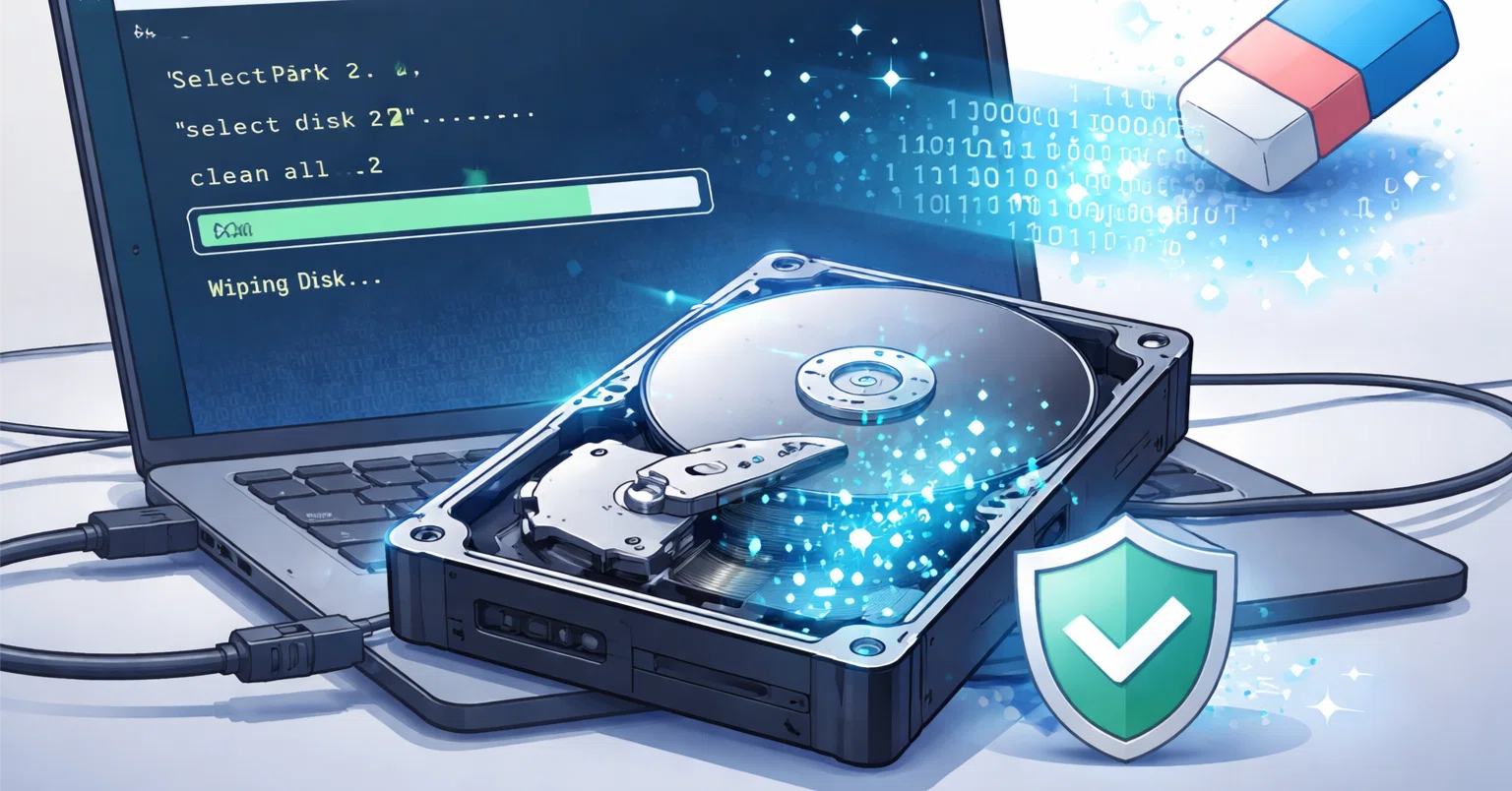 マーブルフィーバーメインPCのデータ、HDD HDDデータ完全消去 PowerShellを使ってDiskPart 