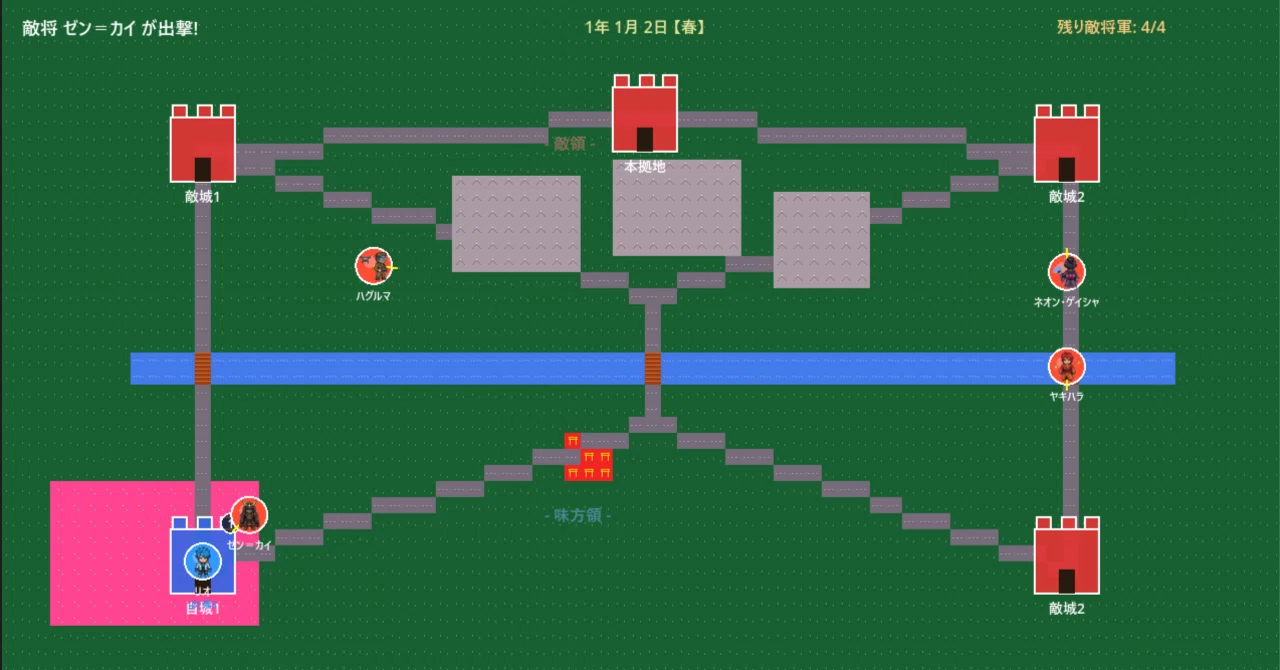 Claude code opus 4.6で半熟英雄風のシミュレーションゲームを5日間で