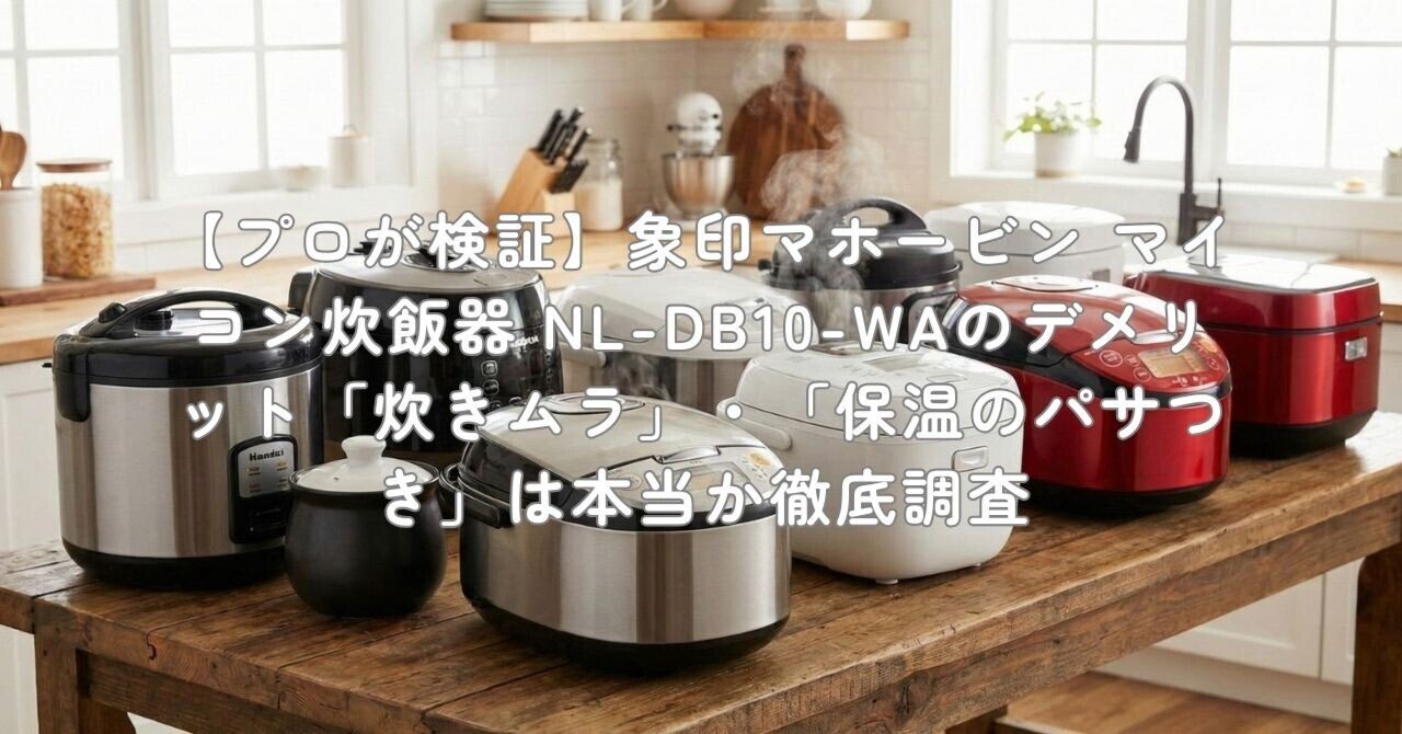 プロが検証】象印マホービン マイコン炊飯器 NL-DB10-WAのデメリット