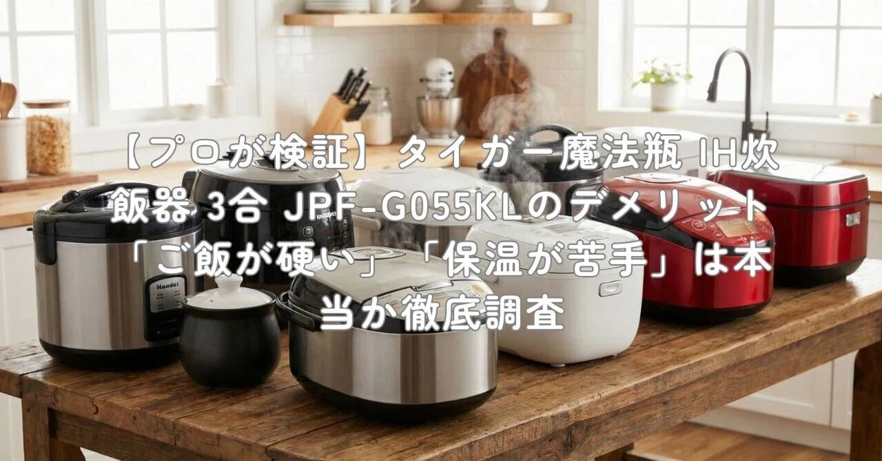プロが検証】タイガー魔法瓶 IH炊飯器 3合 JPF-G055KLのデメリット