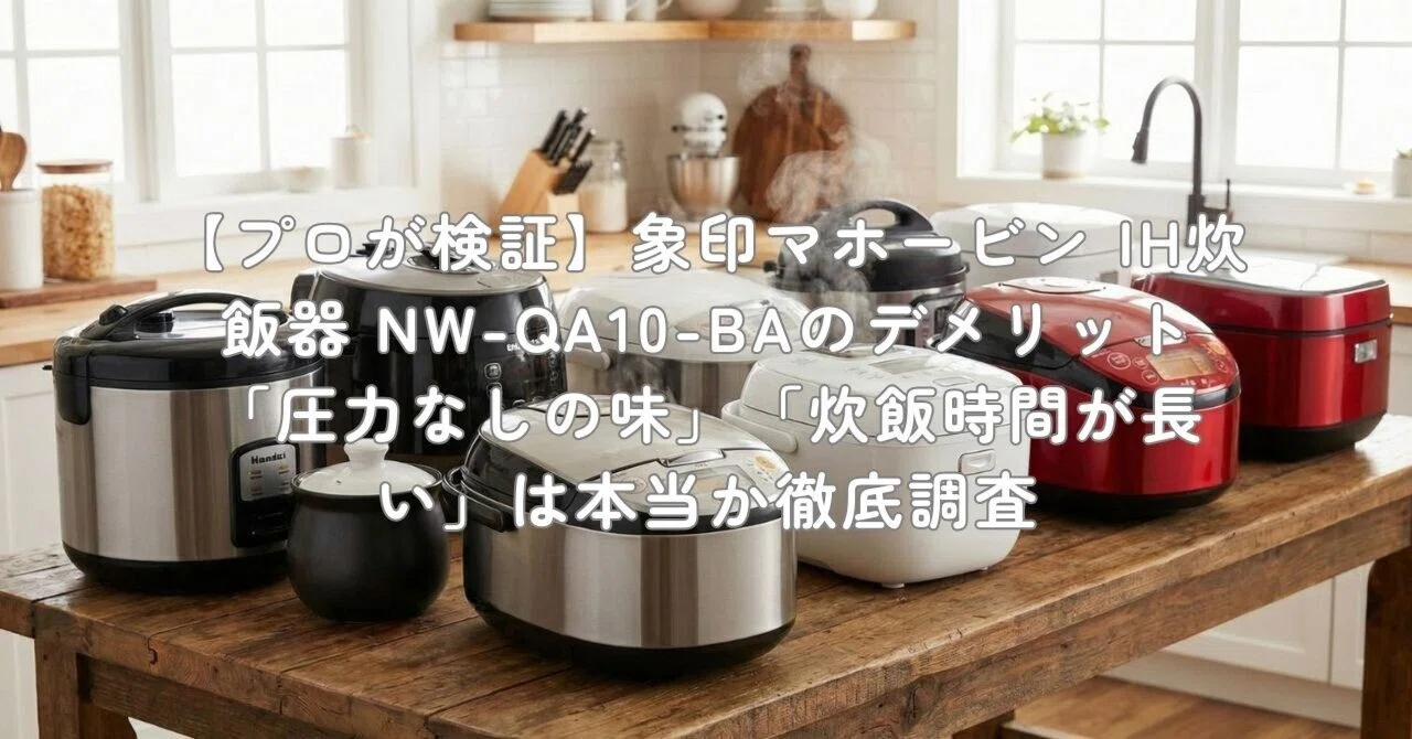 プロが検証】象印マホービン IH炊飯器 NW-QA10-BAのデメリット「圧力 