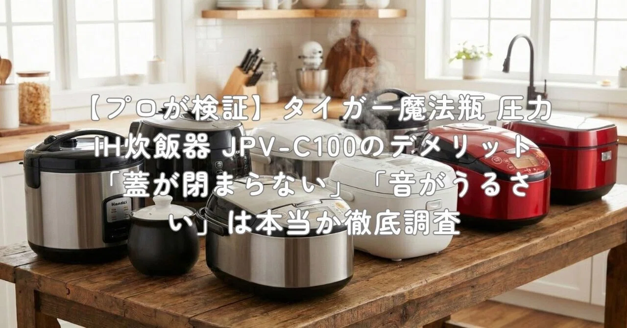 TIGER 圧力IH炊飯器 JPV-C100 プロが検証】タイガー魔法瓶 圧力IH炊飯器 JPV-C100のデメリット「蓋が