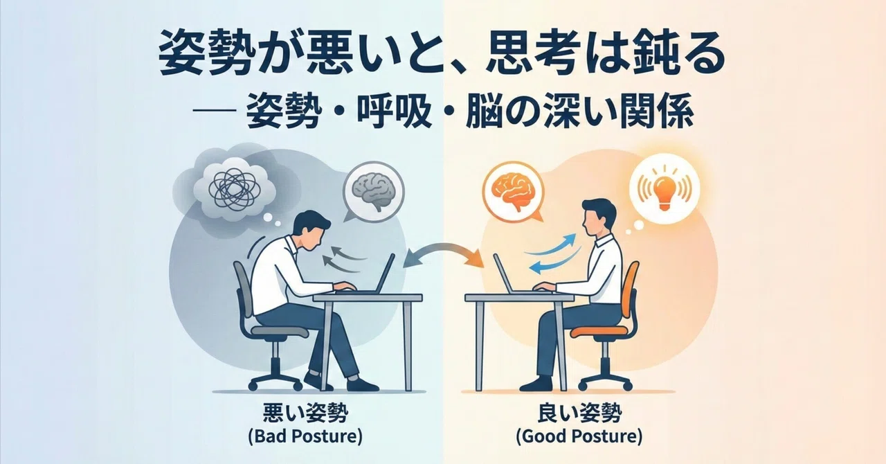 姿勢が悪いと、思考は鈍る─ 姿勢・呼吸・脳の深い関係|青松真愛|経営者の健康経営=CPO
