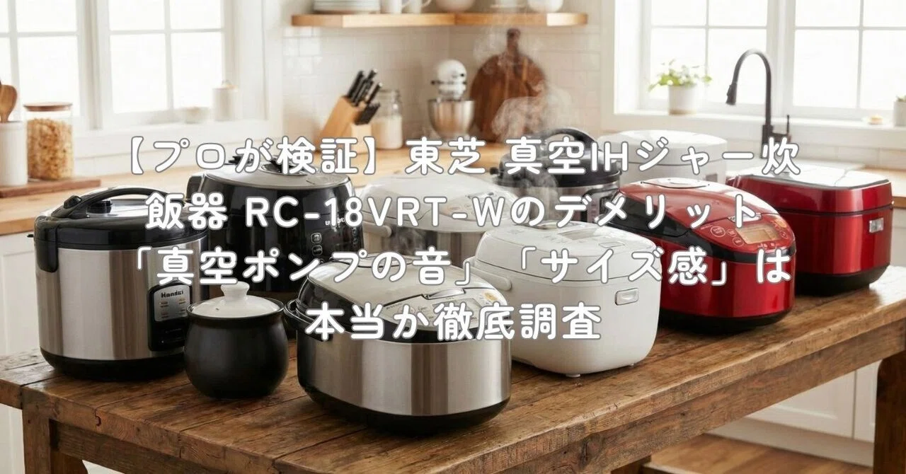 プロが検証】東芝 真空IHジャー炊飯器 RC-18VRT-Wのデメリット「真空