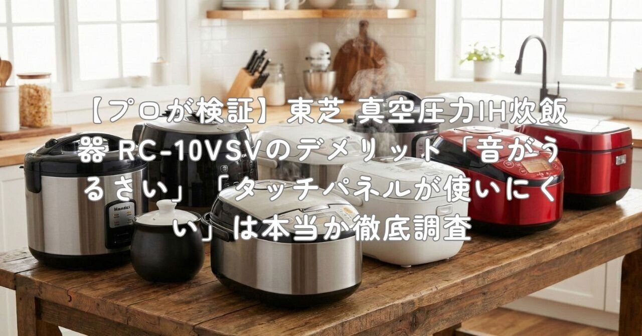 プロが検証】東芝 真空圧力IH炊飯器 RC-10VSVのデメリット「音が