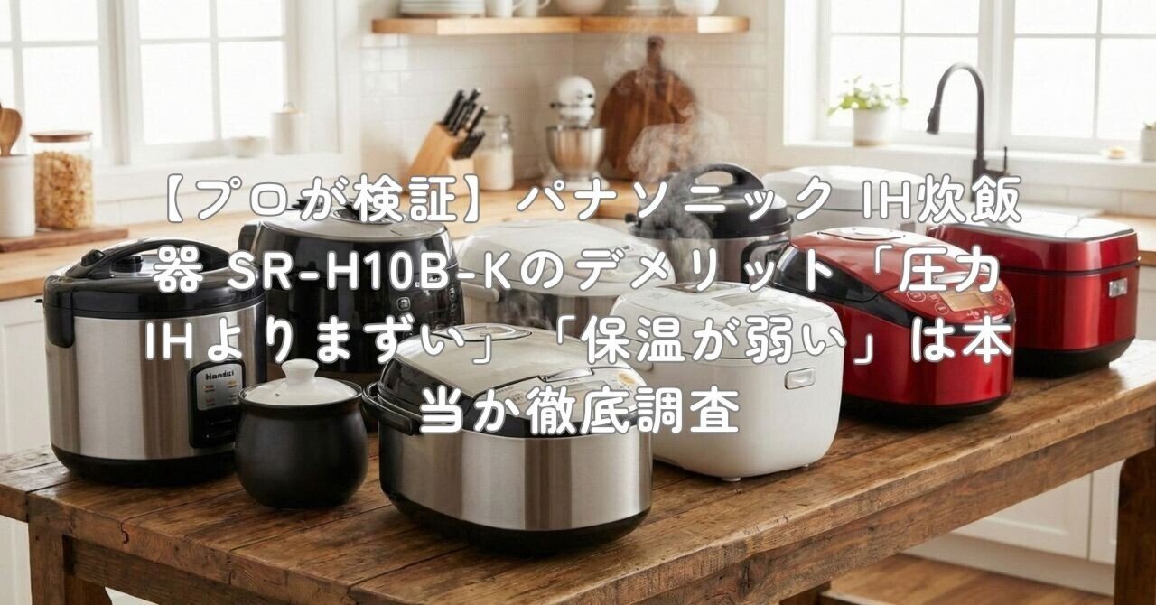 プロが検証】パナソニック IH炊飯器 SR-H10B-Kのデメリット「圧力IH