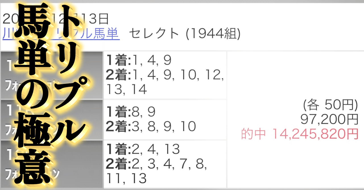 2026/2/12 船橋トリプル馬単※購入馬券＆見解付き⚠️注意書き必読