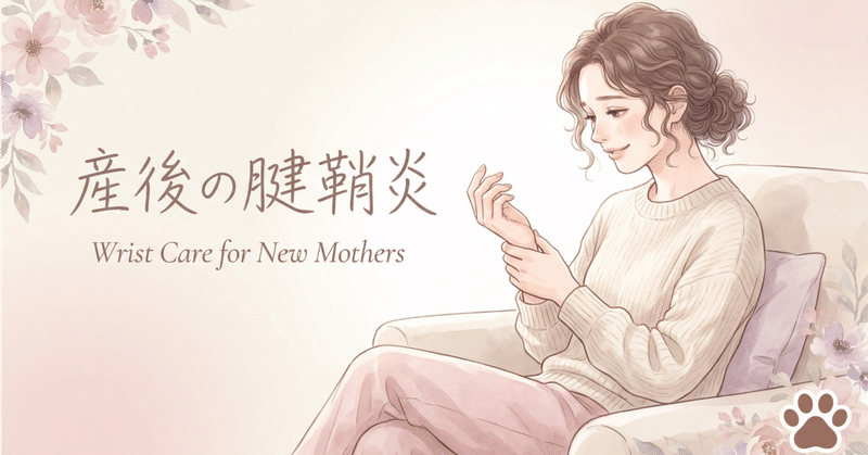 産後の手首の痛み（腱鞘炎）、あきらめていませんか？