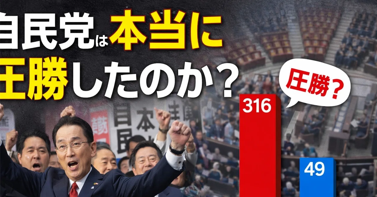 「自民党は本当に圧勝したのか?」|高橋伸嘉(のぶよし)|自然細胞科学研究者/(株)ルクセス代表/僧侶/