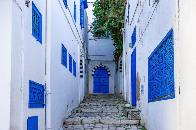 チュニジアの青い街 シディ ブ サイド Zenpaku Note