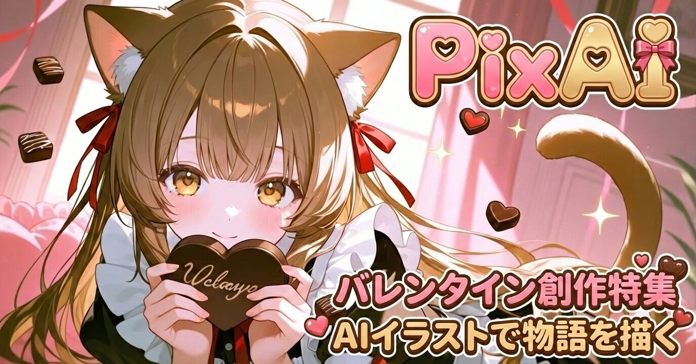 PixAI】バレンタイン創作特集｜AIイラストで物語を描く｜めいのは
