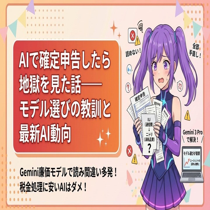 AIで確定申告したら地獄を見た話──モデル選びの教訓と最新AI動向