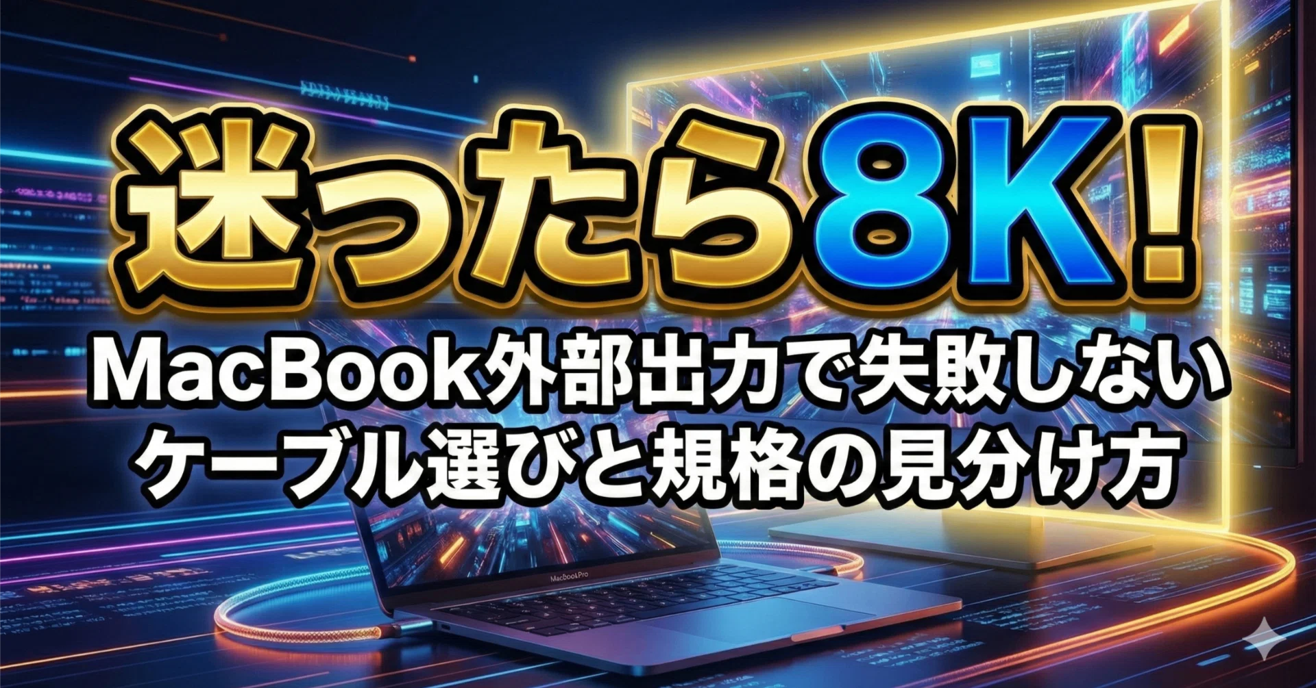 迷ったら8Kを選ぶべき理由とは⁉️】MacBookの外部出力で失敗しない