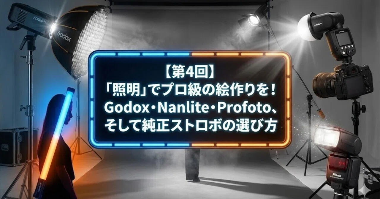 第4回】「照明」でプロ級の絵作りを！Godox・Nanlite・Profoto、そして