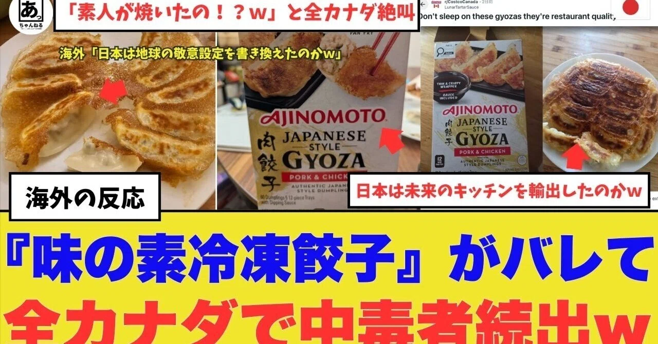【衝撃】 「日本、冷凍餃子革命。」油・水なしでこの羽根！？ カナダ人が腰を抜かした『味の素の冷凍餃子』の異常な完成度！「日本は未来のキッチンを ...