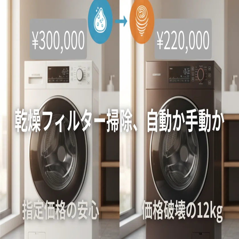 家電監査】30万円のPanasonic vs 22万円のSHARP。同じ12kg・最上位で