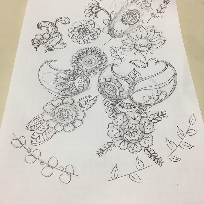 今日は女子大生の日 今日のイラストは花の描き方の練習 刺繍しながらのんびり新潟暮らし