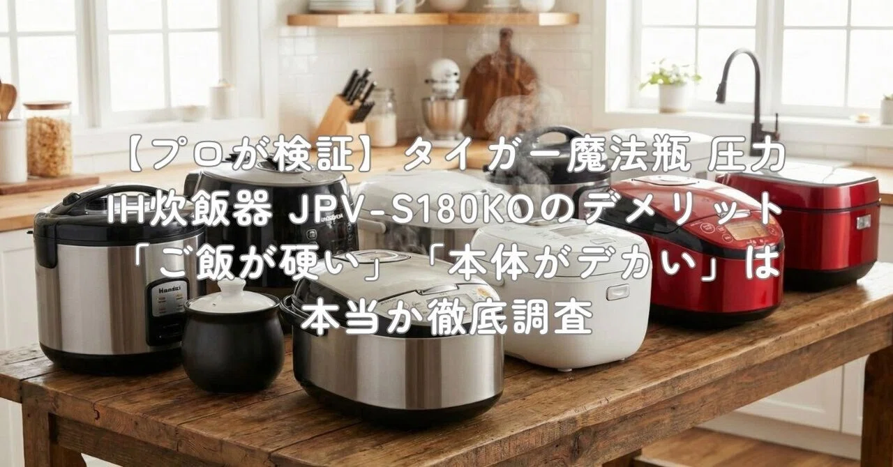プロが検証】タイガー魔法瓶 圧力IH炊飯器 JPV-S180KOのデメリット