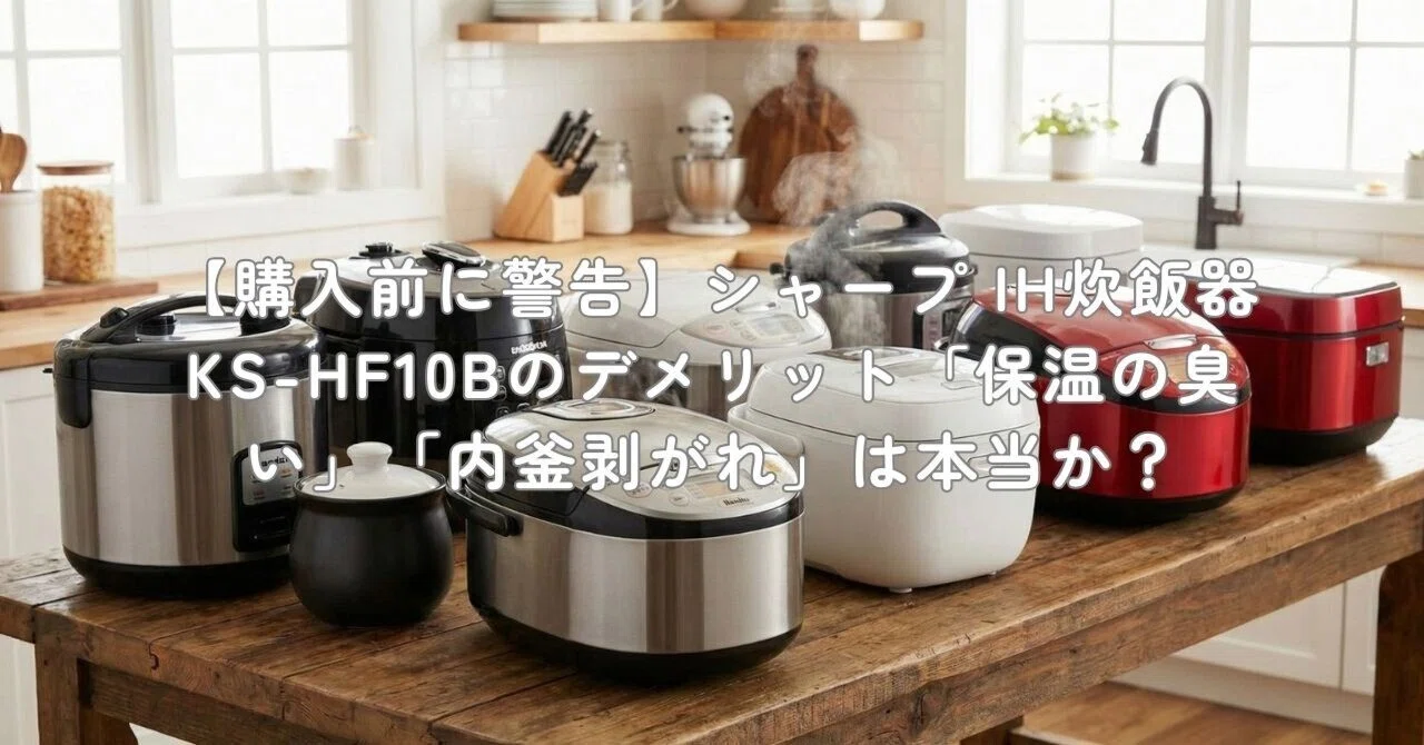 購入前に警告】シャープ IH炊飯器 KS-HF10Bのデメリット「保温の臭い