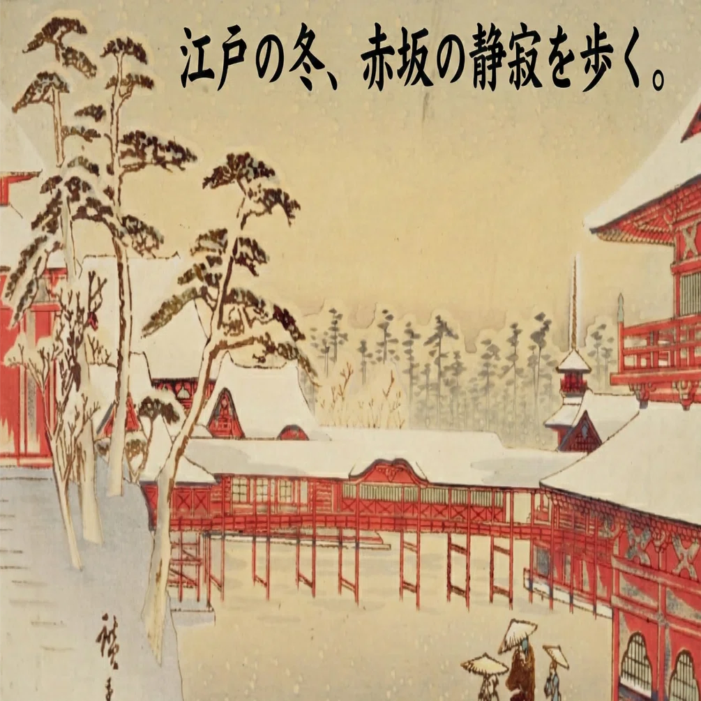 浮世絵で巡る雪の日枝神社。歌川広重の『銀世界』｜雑学のクロ助