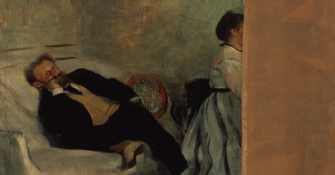 印象派展」出品作を解説！⑥：エドガー・ドガ《マネとマネ夫人像》1868