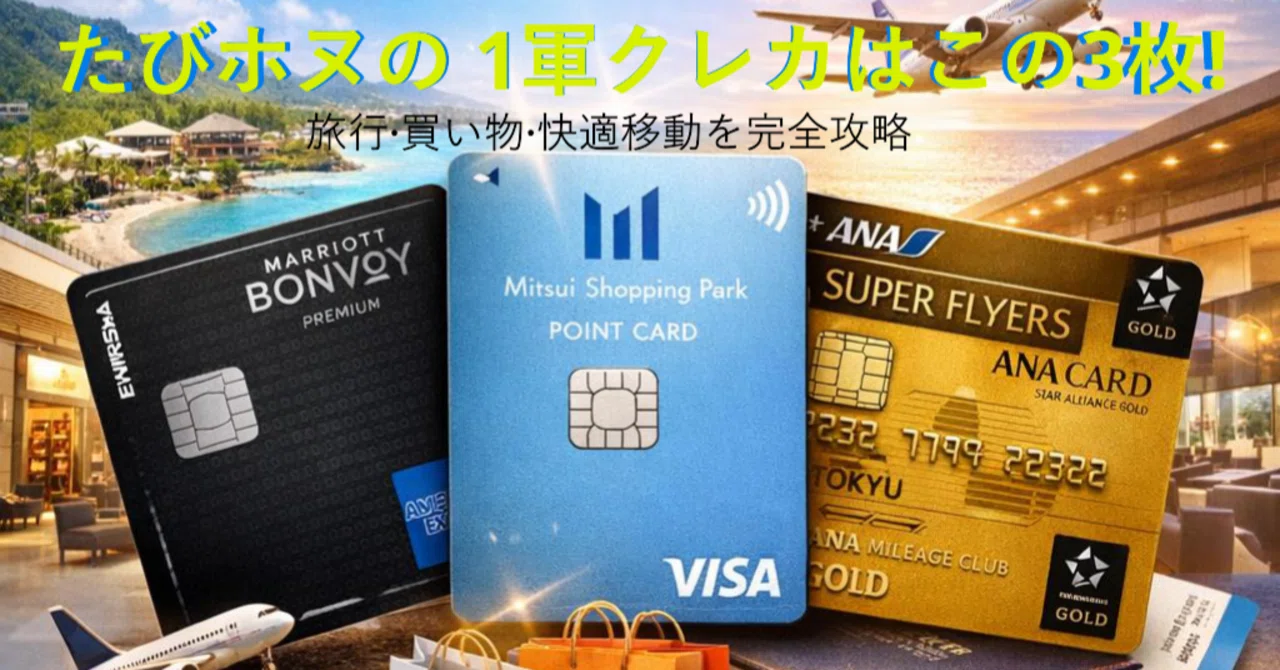 My 3 'First-String' Credit Cards for 2026｜たびホヌ