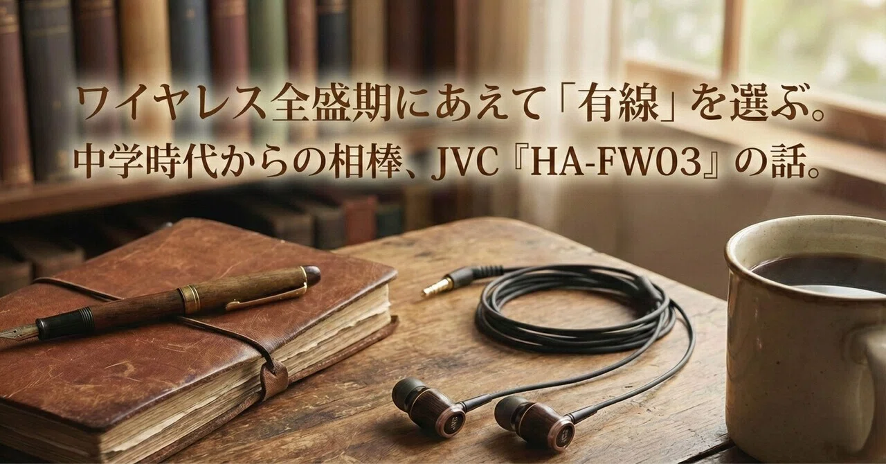 ワイヤレス全盛期にあえて「有線」を選ぶ。中学時代からの相棒、JVC