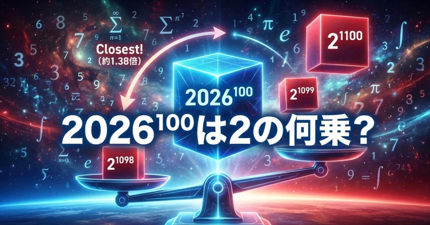 Comparing Large Numbers: What power of 2 is 2026¹⁰⁰ close to?｜kuhalabo