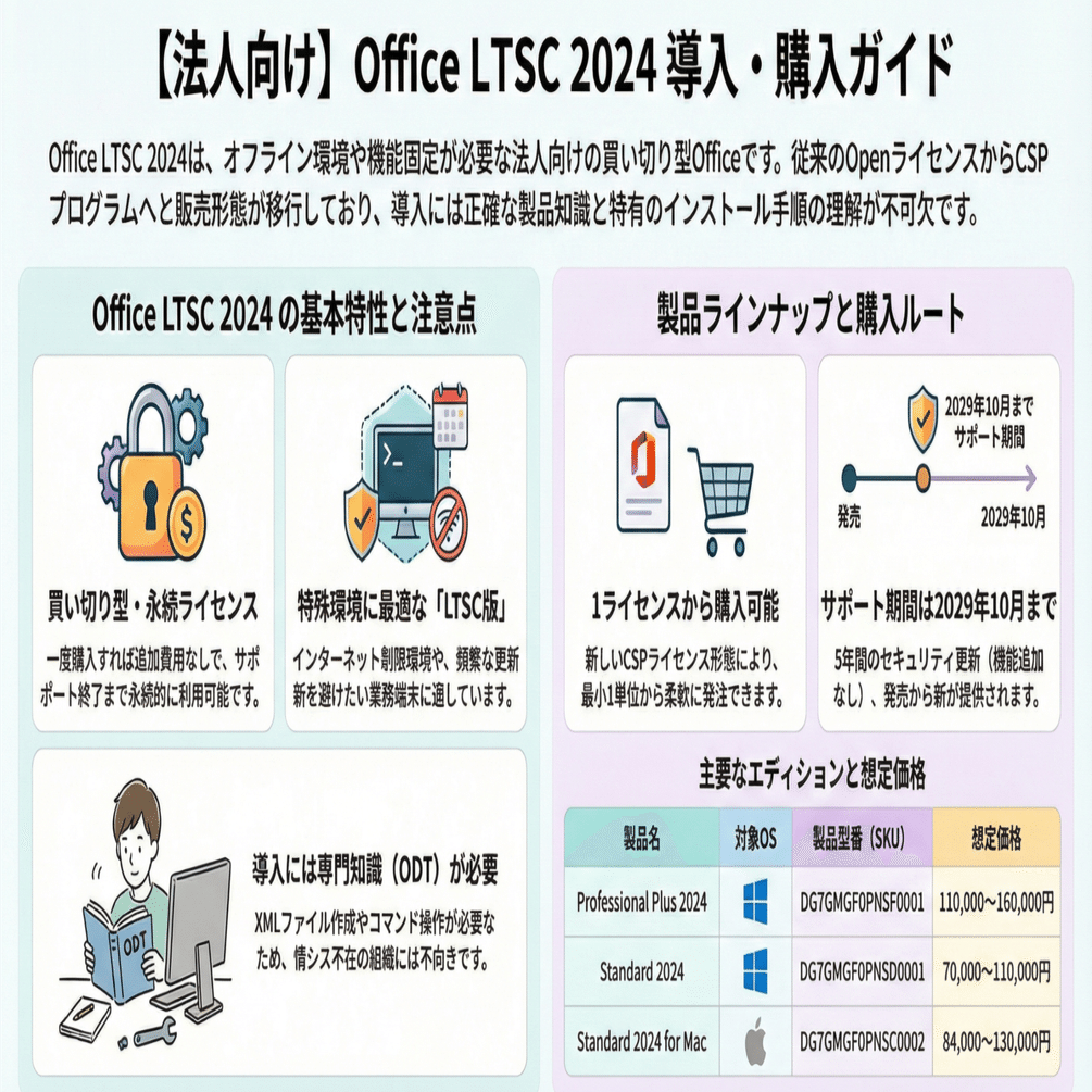 Office LTSC 2024の価格と型番一覧！個人向けとの違いや買い方を徹底