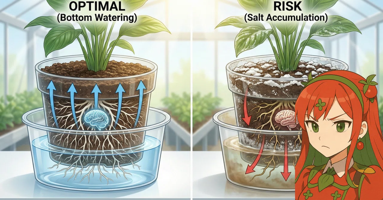 下から水を吸わせると植物が賢くなる？——底面灌水の意外なメリットと 