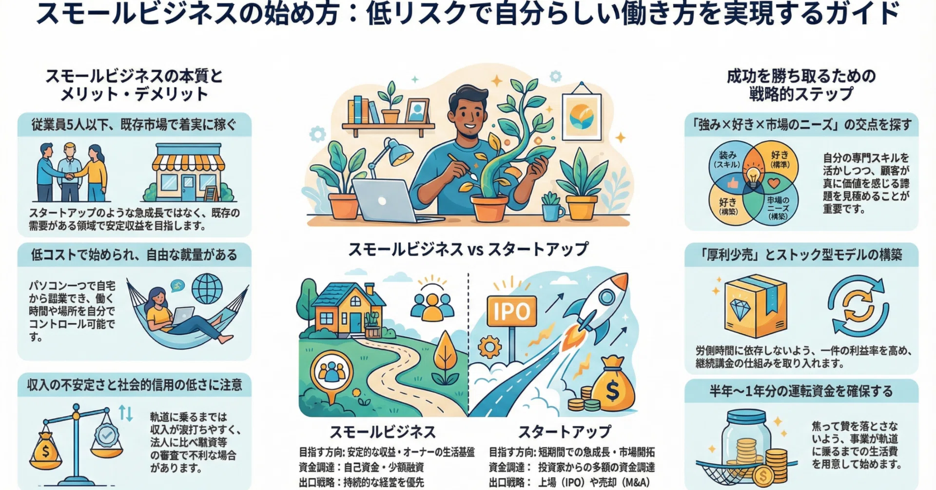 スモールビジネスで理想の働き方を実現｜始め方から成功事例まで｜未来