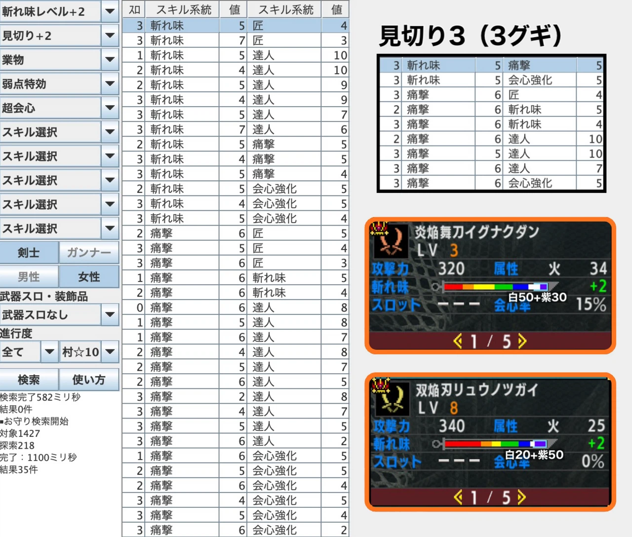ブシドー双剣 装備