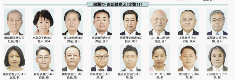 沖縄県議選情勢分析 その 那覇市 南部離島区 Oogesa Taro Journal Note