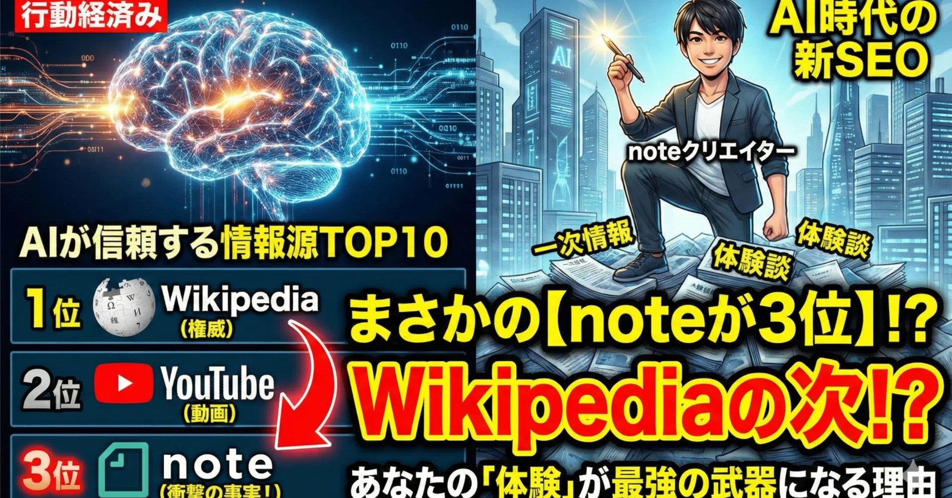 AIが最も信頼する情報源トップ10を調べたら、noteが3位だった話｜今村