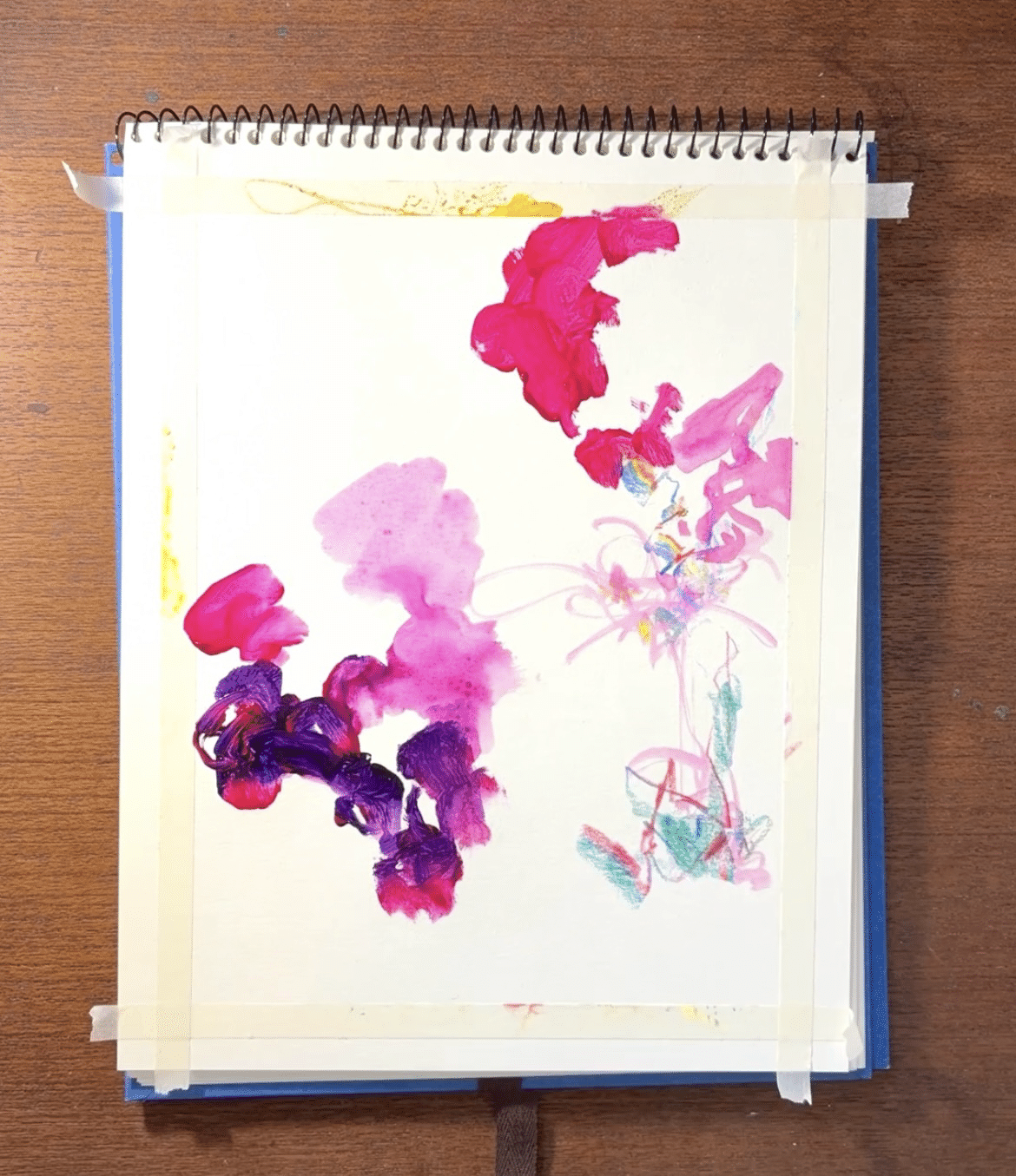 制作の裏側 今日の抽象画 〜これは、花ですか？〜 ｜きのした | 抽象画