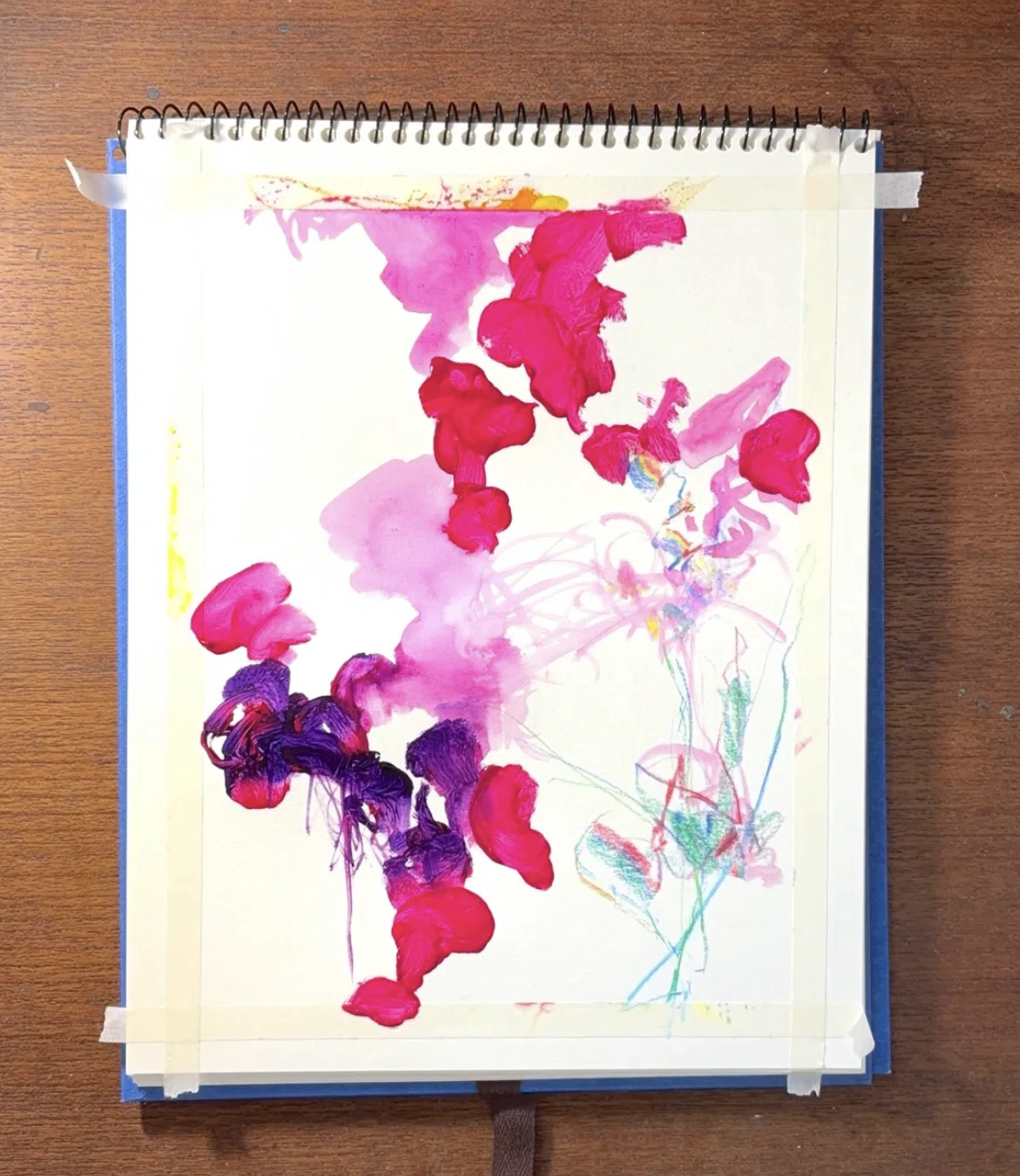 抽象画 制作ログ 〜これは、花ですか？〜 ｜きのした | 抽象画