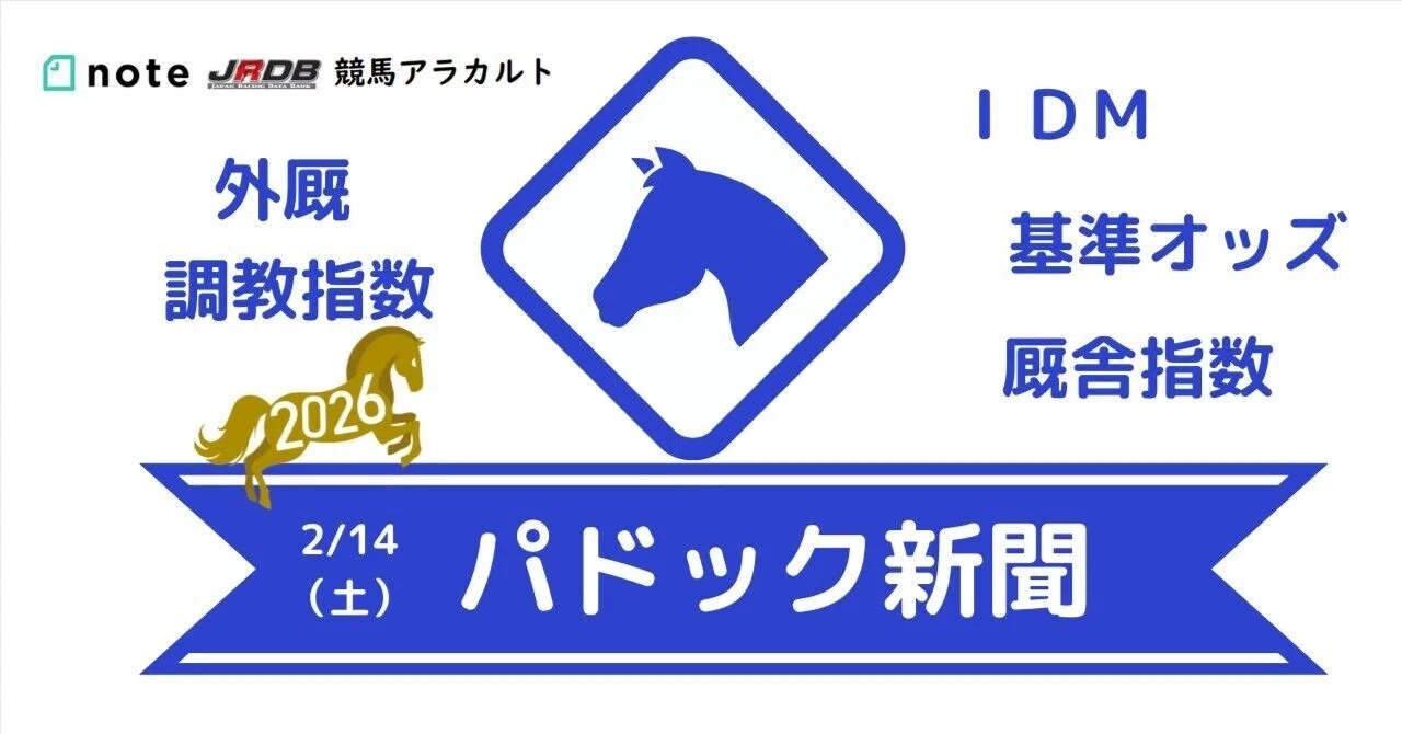 2/14（土)分の「パドック新聞」をご覧いただけます｜JRDB 競馬アラカルト