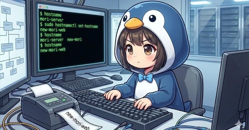 [Linux]「재부팅했더니 이름이 돌아왔어!?」 hostname 명령어의 함정과 현대의 정답｜morinokabu