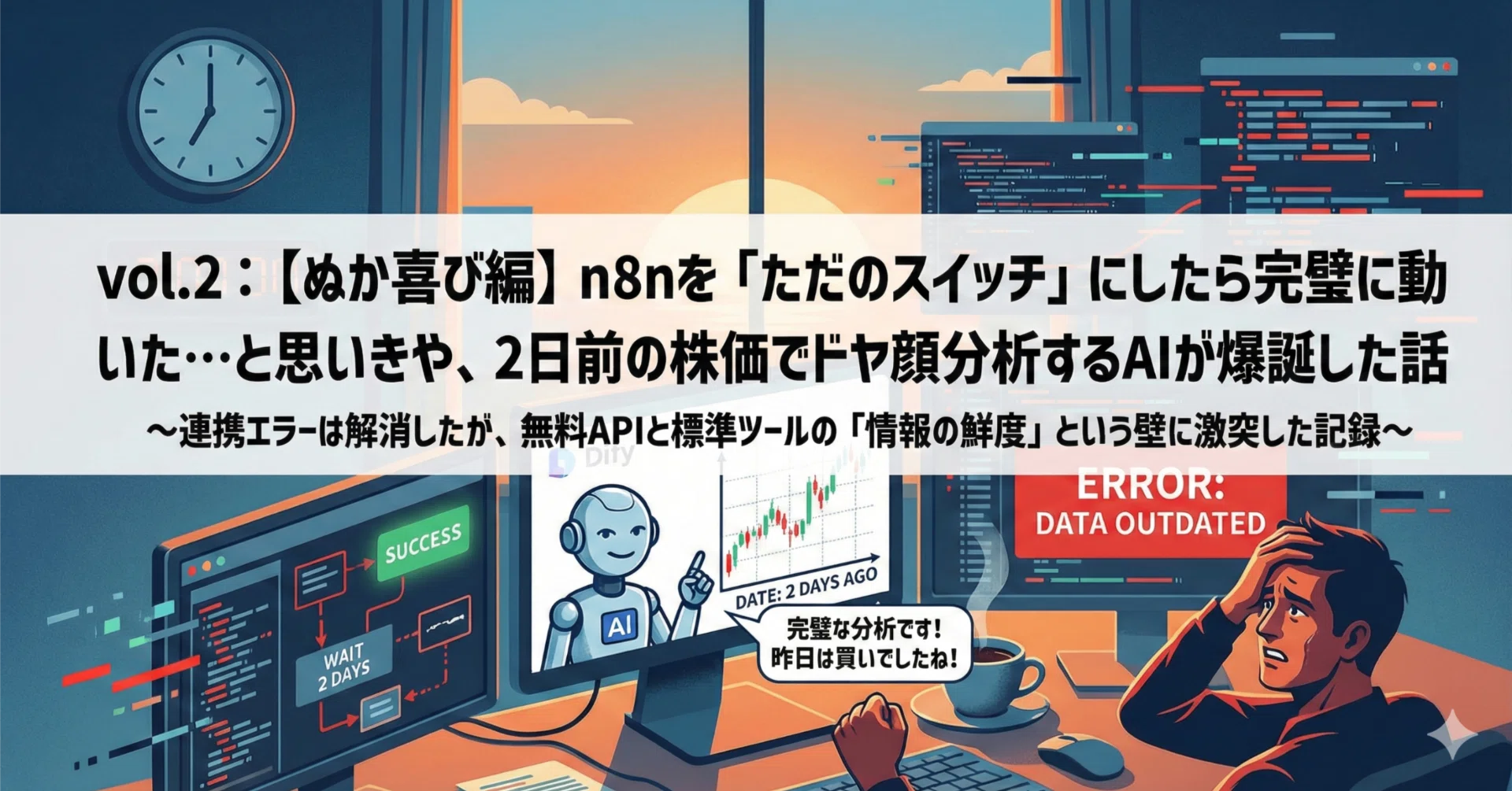 vol.2：【ぬか喜び編】n8nを「ただのスイッチ」にしたら完璧に動いた