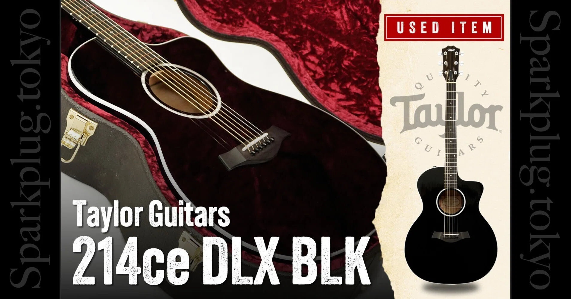 特選中古品!精悍なブラックカラーが印象的なテイラー「214ce DLX BLK 特選中古品!精悍なブラックカラーが印象的なテイラー「214ce DLX BLK