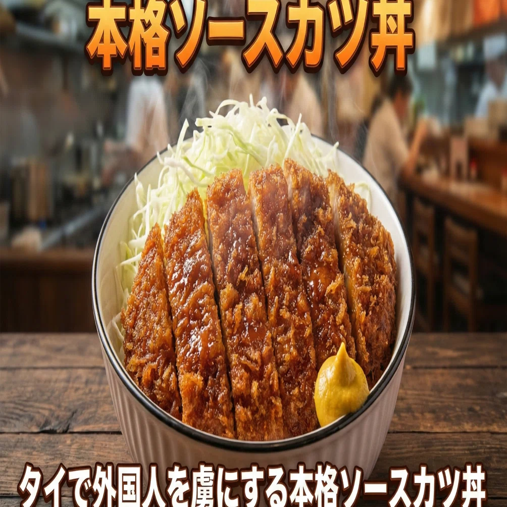 タイで外国人を虜にする本格ソースカツ丼 。 260バーツで味わう日本の