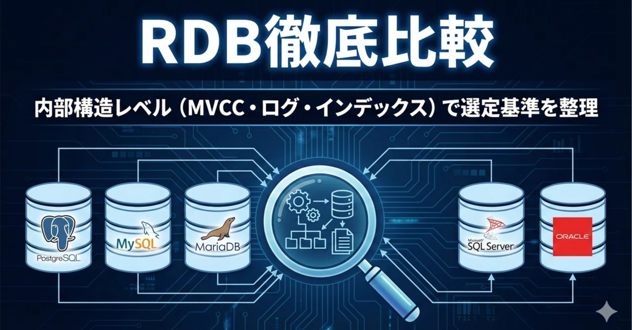 RDB徹底比較｜の内部構造と技術選定基準｜株式会社トレント公式