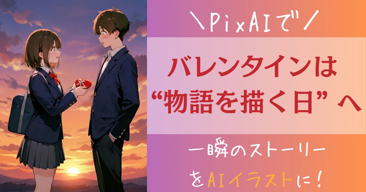 バレンタインは “物語を描く日” へ｜PixAIで描く一瞬のストーリー