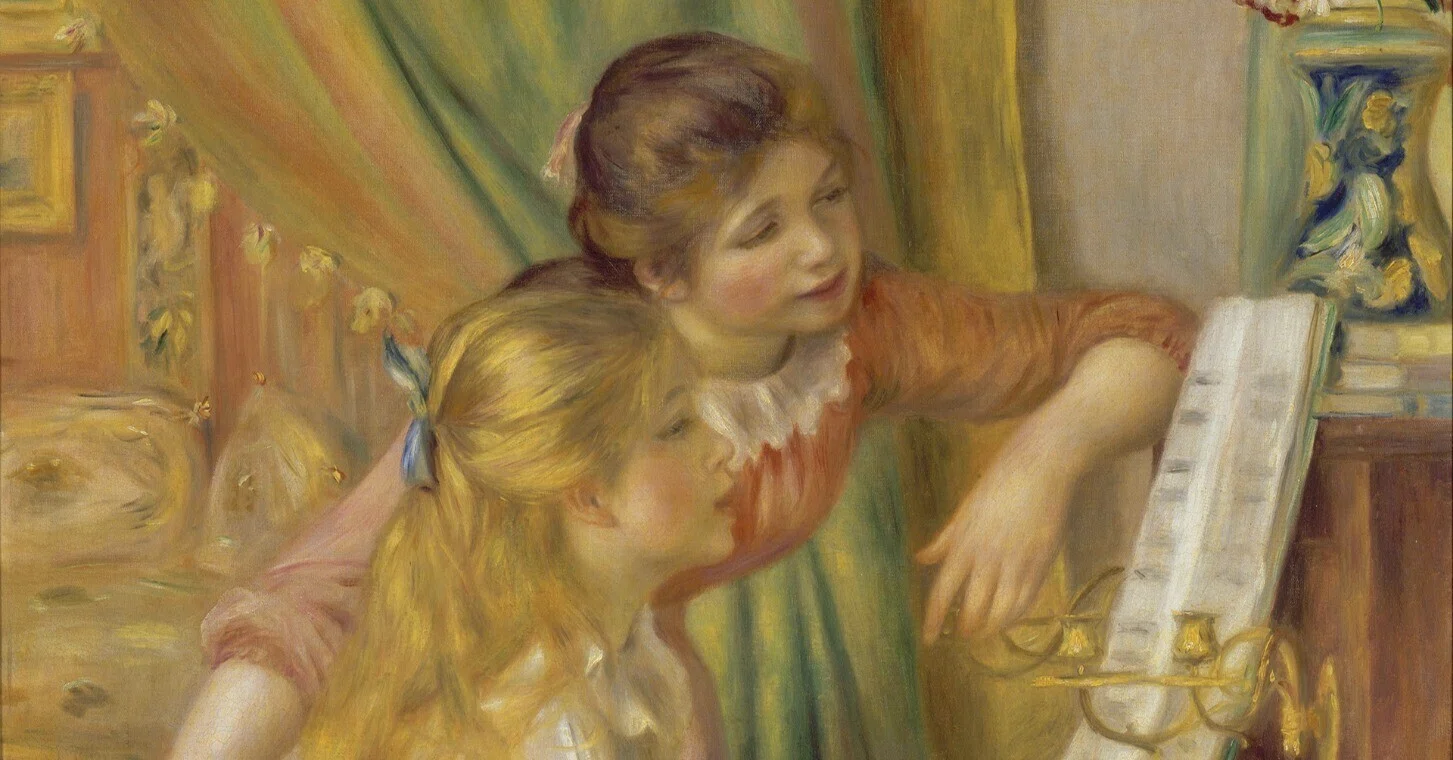 印象派展」出品作を解説！⑦：ルノワール《ピアノを弾く少女たち》1892