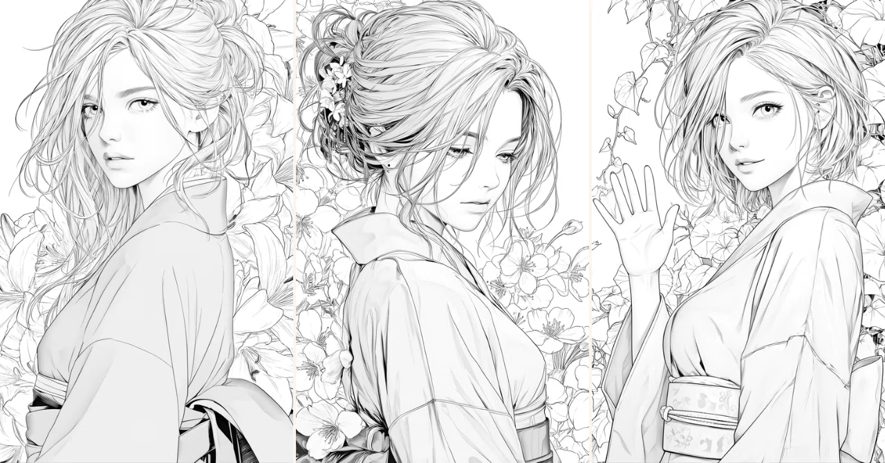 新刊】和装美女と花々を彩る。シリーズ第4弾『麗しき和装美女と花の