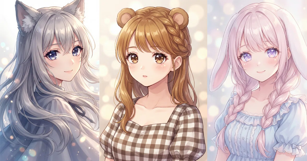 Nano BananaとPixAIで描く、可愛い獣耳（ケモ耳）女の子プロンプト12選
