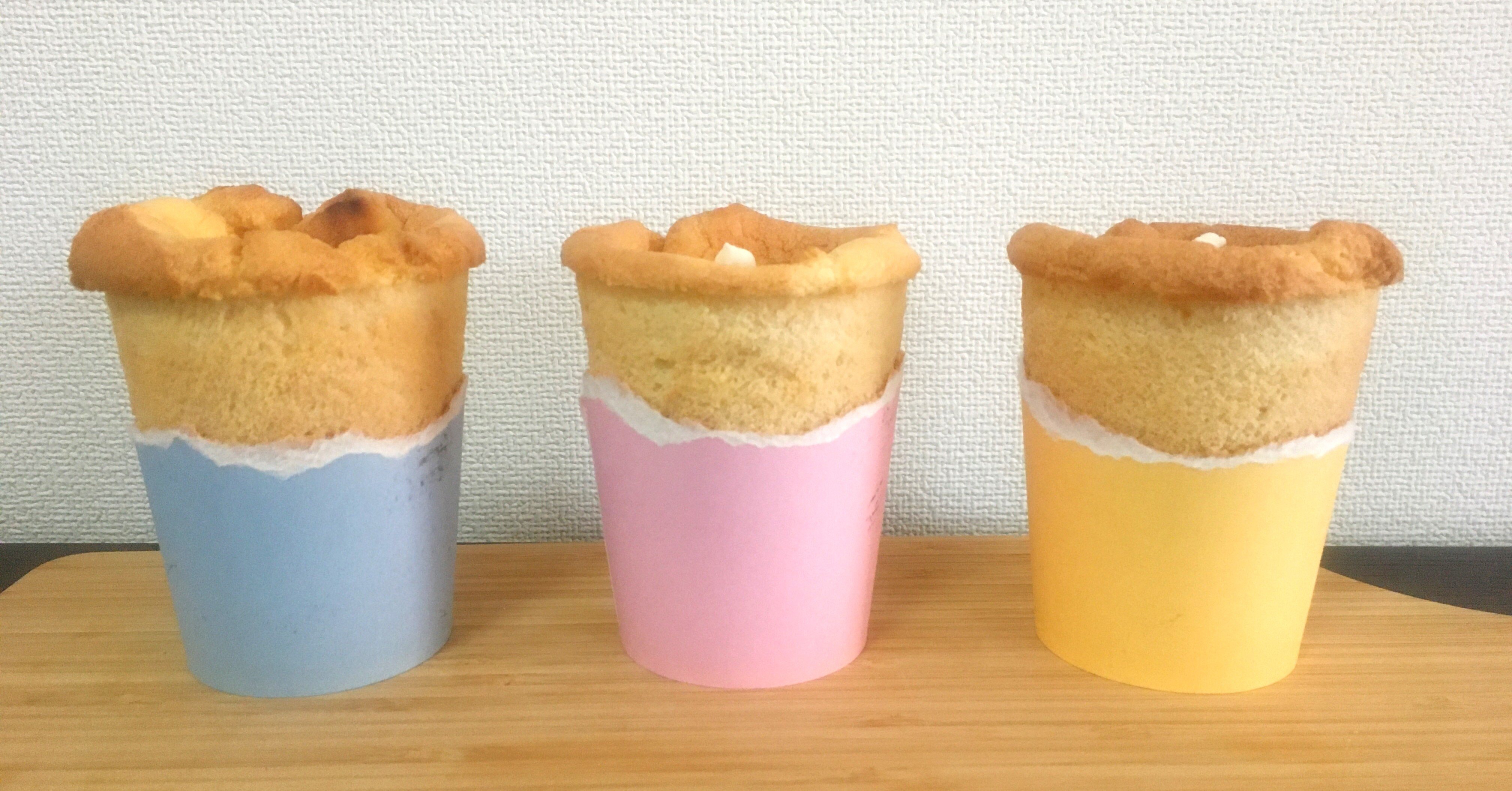 見た目もキュートなカップシフォンケーキ ばたたけんち Note